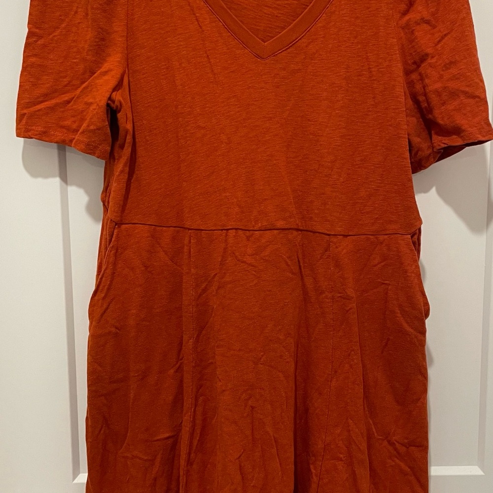 TORRID Rust Orange V-Neck Dress